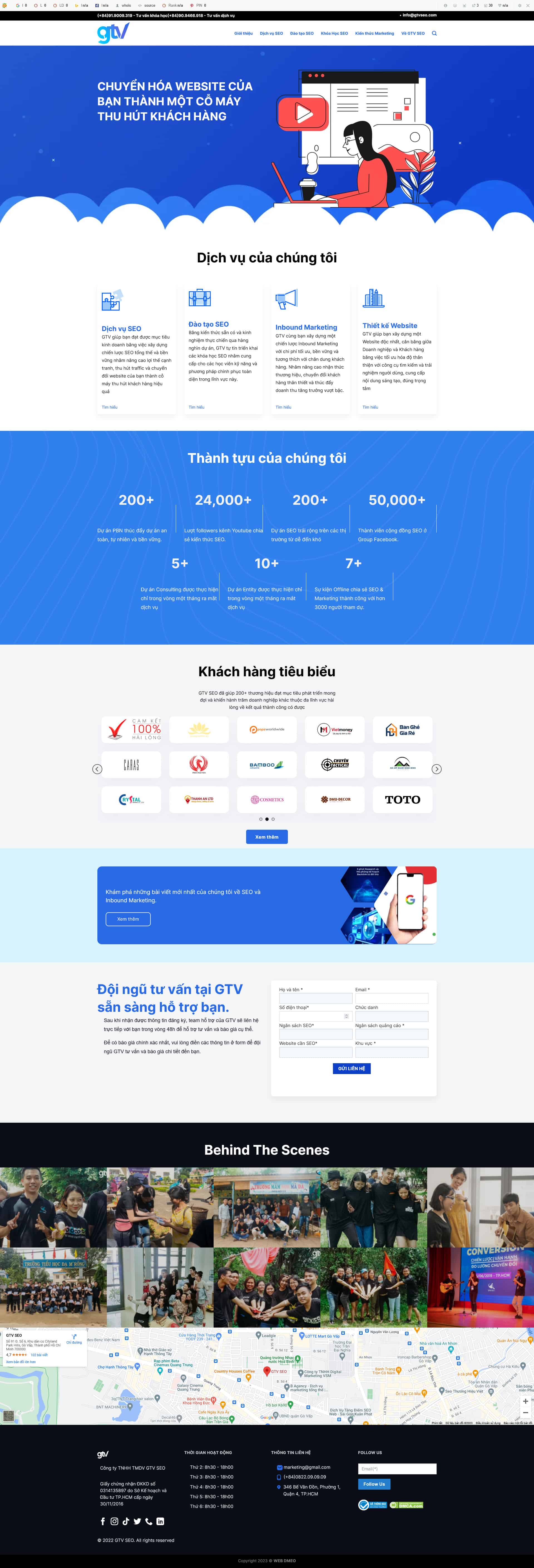 Theme WordPress công ty dạy seo gtv