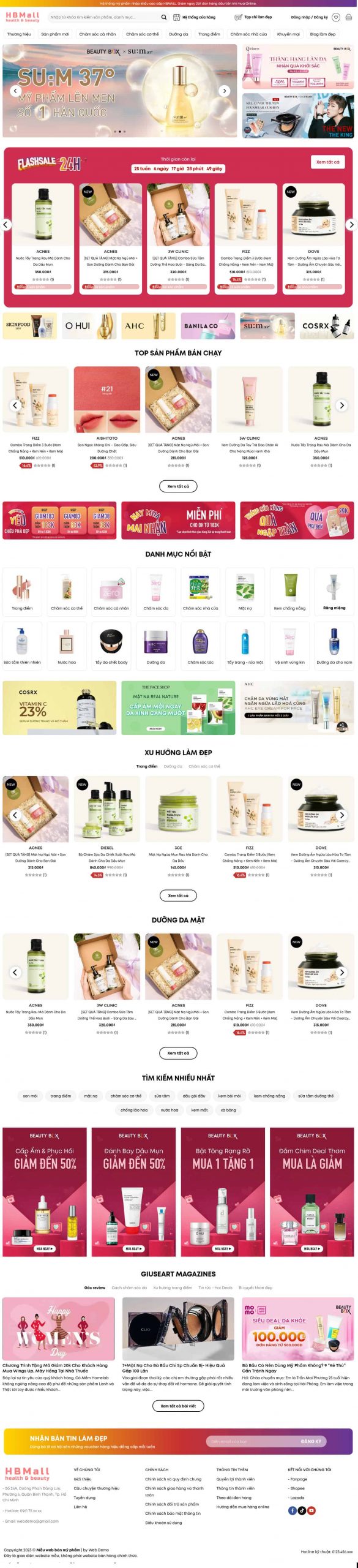 Theme wordpress mỹ phẩm 21