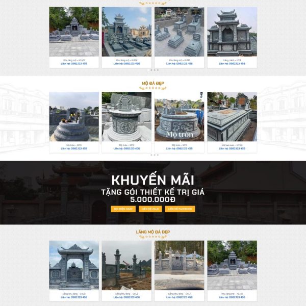 Theme wordpress lăng mộ đá mỹ nghệ