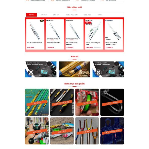 Theme wordpress shop bán dụng cụ câu cá