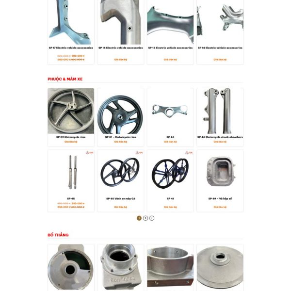 Theme wordpress bán phụ tùng xe máy