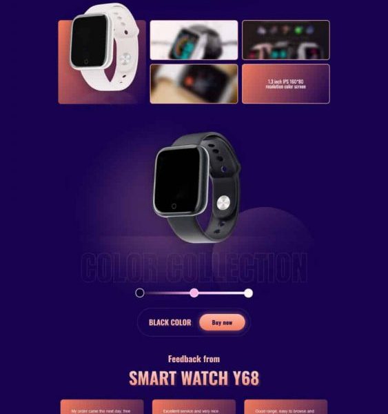 Theme wordpress lading pape bán đồng hồ thông minh