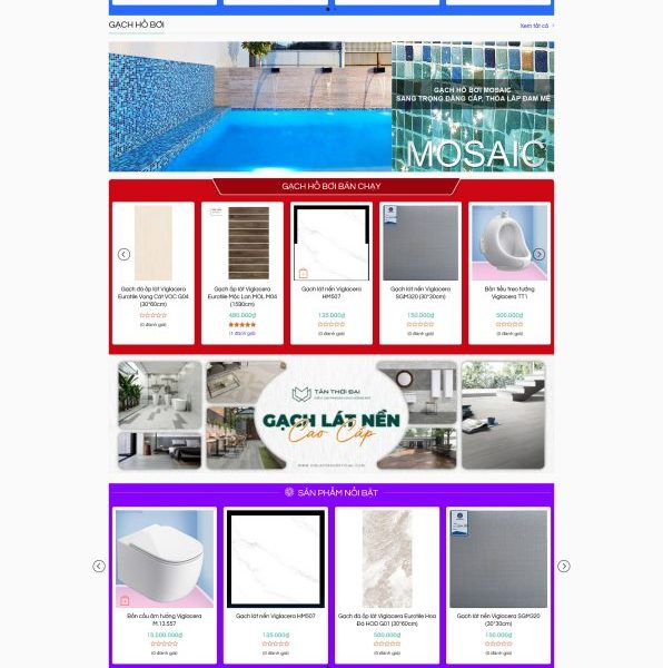 Theme wordpress siêu thị gạch men đẹp