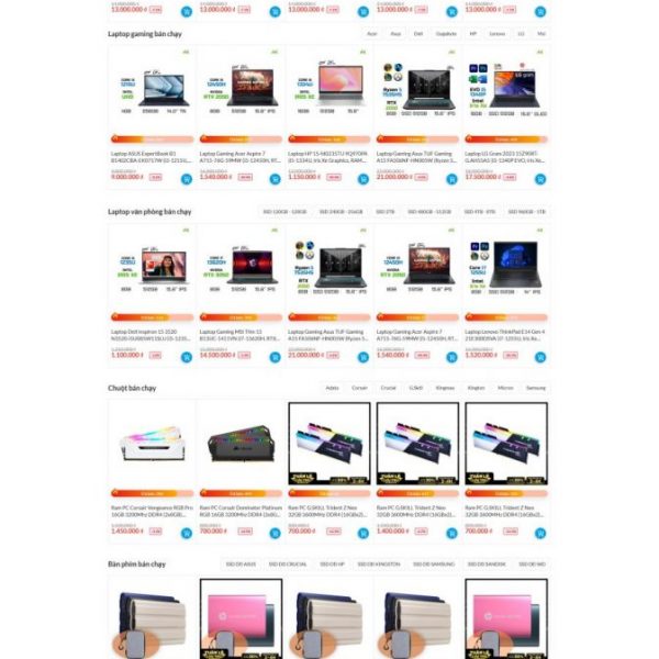 Theme wordpress máy tính giống Gearvn