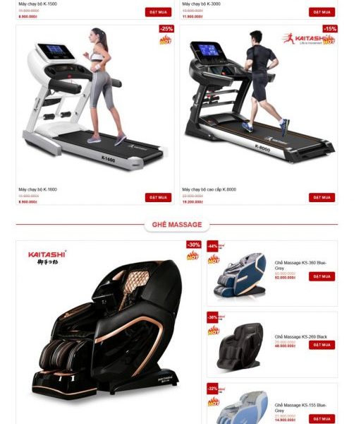 Theme wordpress bán ghế massage