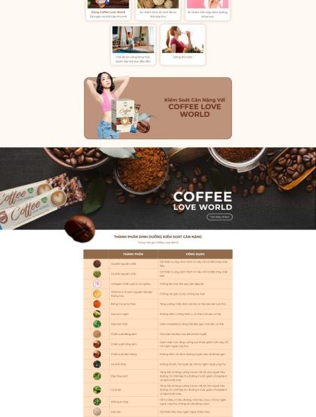 Landing page thực phẩm chức năng