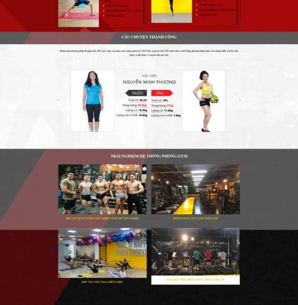 Theme WordPress Trung tâm tập gym 1