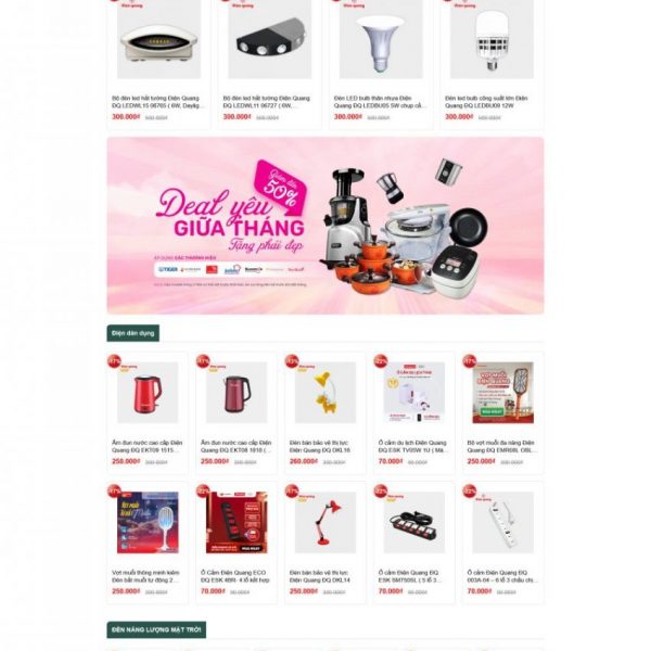 Theme wordpress bán đèn led ,thiết bị điện dân dụng