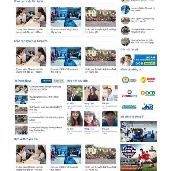 Theme wordpress luyện thi