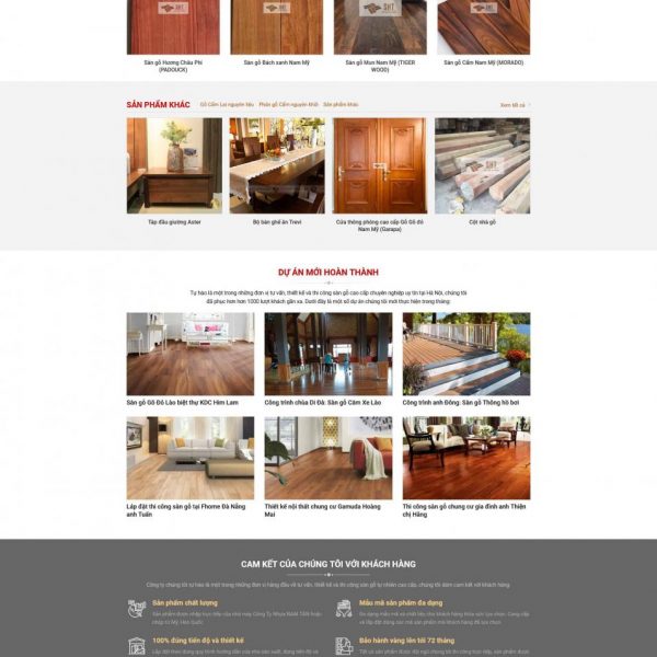 Theme WordPress sàn gổ