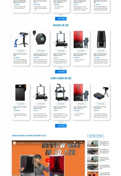 Theme wordpress bán máy in 3d
