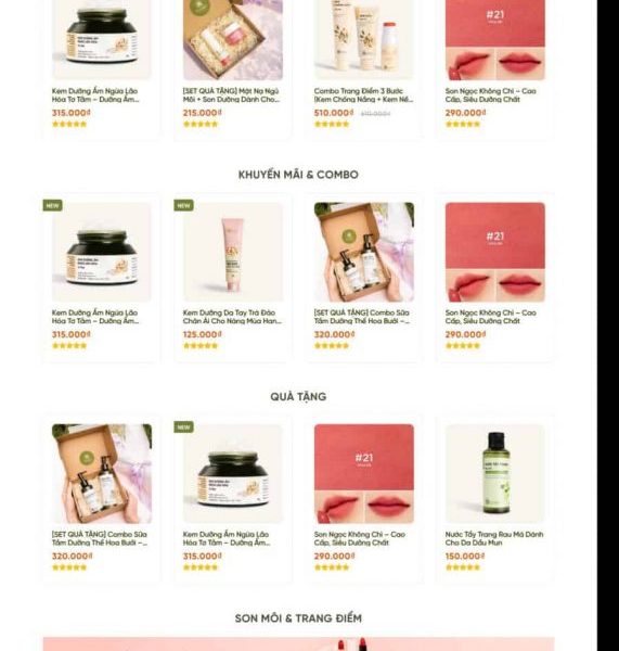 Theme wordpress bán mỹ phẩm 12