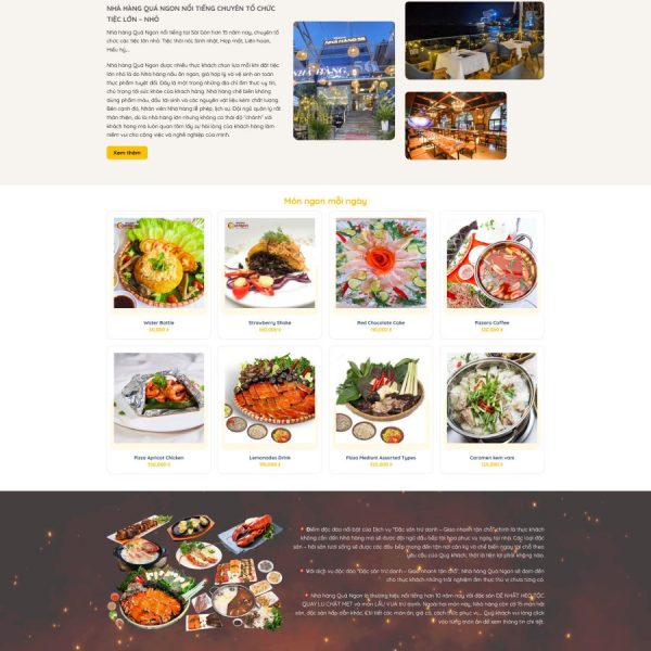 Theme wordoress nhà hàng quán ăn 2