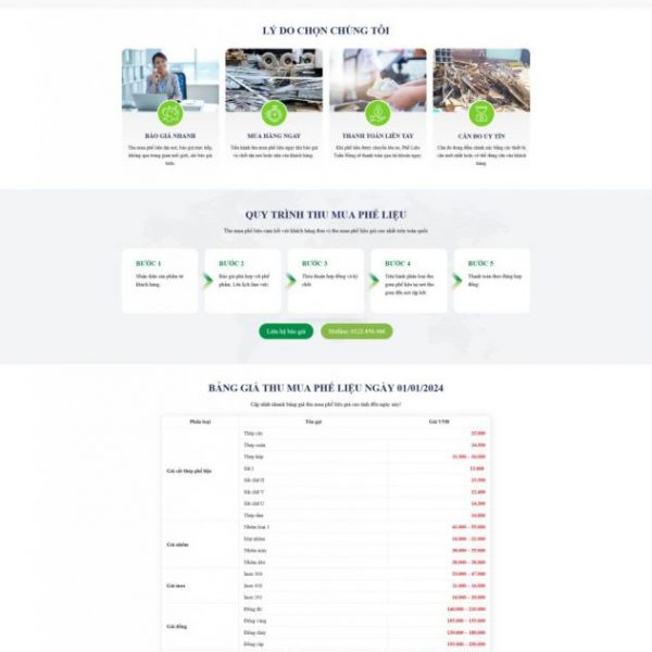 Theme wordpress thu mua phế liệu 2
