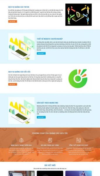 Theme wordpress dịch vụ quảng cáo siêu tốc