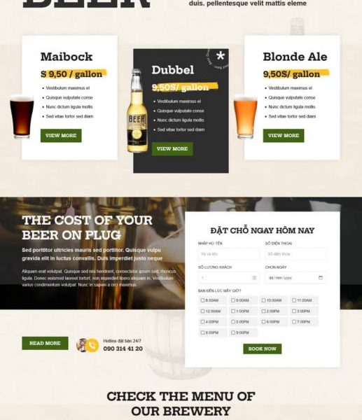 Theme wordpress bán rượu bia