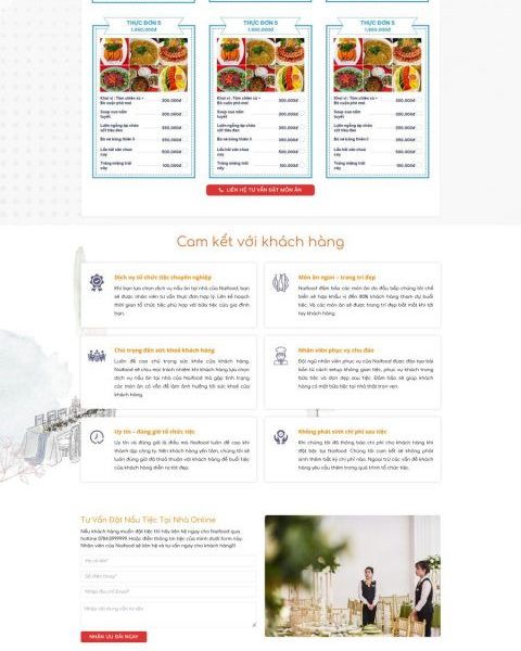 Theme wordpress dịch vụ nấu tiệc cưới tại nhà