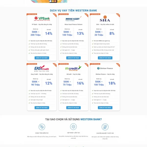 Theme wordpress dịch vụ tài chính vay tiền 1