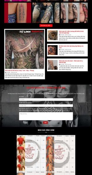 Theme wordpress tiệm xăm